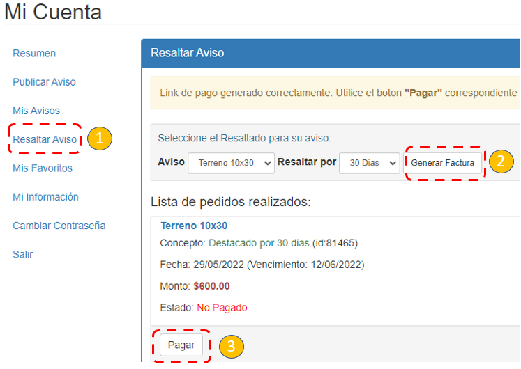Captura de ayuda