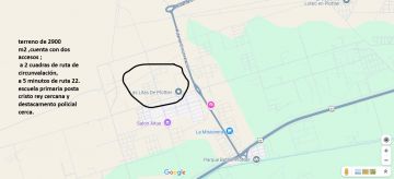 Se vende terreno con casa ubicado a las afueras de Pottier de 2900 m2 . (180.000 uss)
