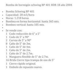 BOMBA DE HORMIGON COMPLETA