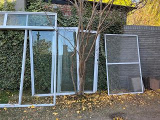 puertas ventanas de aluminio blanco completas