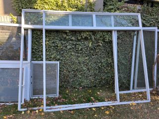 puertas ventanas de aluminio blanco completas