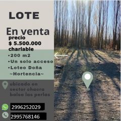 Posibilidad de inversion Terreno de 200 metros cuadrados loteo doña ortencia balsa las perlas