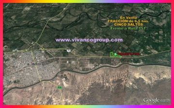 Se vende Chacra 6,5 has. sobre Ruta en Cinco Saltos, Provincia de Río Negro, Patagonia, Argentina.