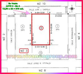 Se vende Lote 275 m2. en calle Castelli al 4.000 en el Oeste de Neuquén capital.