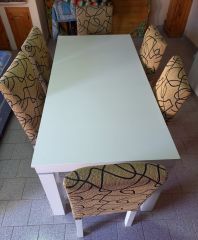 Mesa madera y 6 sillas de madera