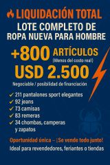 VENTA LOTE COMPLETO INDUMENTARIA NUEVA ⚠️ USD 2500 ⚠️