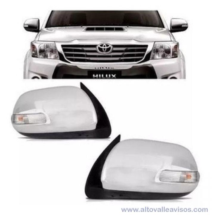 Espejo Toyota Hilux SRV derecho (acompa&ntilde;ante) cromado c/giro