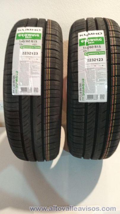  CUBIERTAS KUMHO 185 60 15  84H PAR GOL CRONOS ETIOS ON&Iacute;S CLIO
